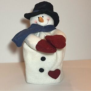 Charming Snowman Tissue Box Cover Holiday Decor